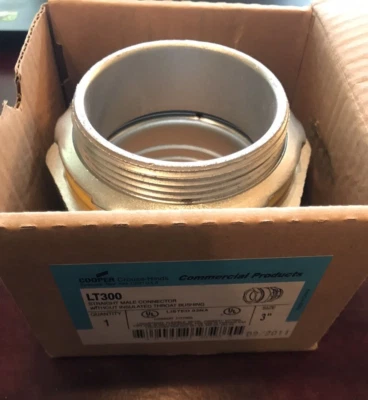 ⚡️EXPEDITED⚡️NIB 👀 Crouse-Hinds LT300 Straight Male Conduit &Cable Connector 3" - Imagem 1 de 4