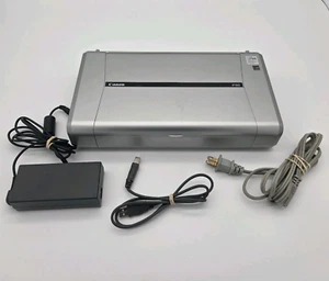 Canon PIXMA IP100 Digital Photo Inkjet Printer K10296 W/ AC Adapter & USB Cable - Picture 1 of 11