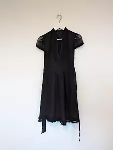 Hoss Black Silk Dress | Size 10 XS | Updated Little Black Dress LBD - Picture 1 of 11