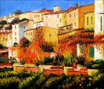 Pintura al óleo de calidad Repro Renoir, Pierre-Auguste, terraza en Cagnes 20x24 pulgadas Foto 1 de 2