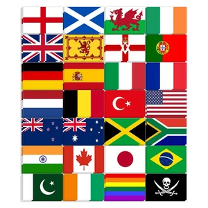 2 Piece Country Flags - Show Support & Pride or Protest with European Countries - Picture 1 of 29