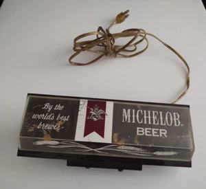 MICHELOB BEER ANHEUSER BUSCH INC ILLUMINATED BAR SIGN 304-111 PRICE BROTHERS INC - Picture 1 of 14