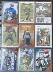 Lote de tarjetas de fútbol americano de 1980-principios de 2010 más de 300 leyendas, novatos, parches y más - Imagen 1 de 5