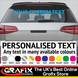 Custom Text Any Text BLUE COLOUR Car Windscreen Sticker Shop window Vinyl Decal - Picture 1 of 12