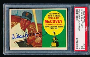 1960 Topps Signed Autographed WILLIE McCOVEY Rookie #316 PSA 5 - Picture 1 of 2