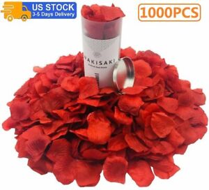 1000PCS Red Artificial Fake Rose Petals Wedding Romantic Event Party Decor USA