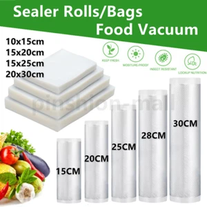 Food Vacuum Sealer Bags Rolls Vaccum Food Saver Storage Seal Bag Pack Embossed - Picture 1 of 23