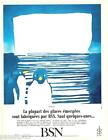 PUBLICITE ADVERTISING 105  1968  BSN  glaces vitres verre  ICE BERG