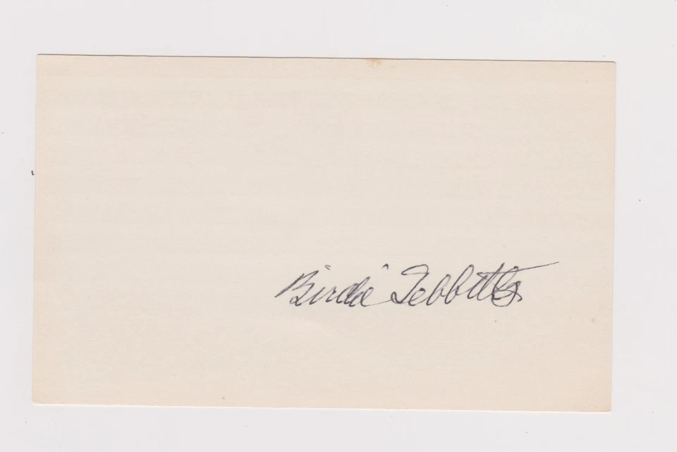 Birdie Tebbetts - Signed 3x5 - Debut 1936 - Tigers - Deceased 1999 - Image 1 of 1