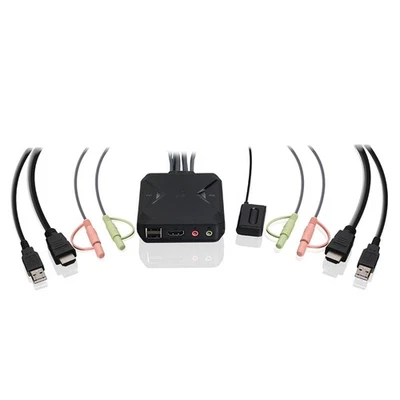 IOGEAR 2-Port 4K KVM Switch with HDMI, USB and Audio Connections (gcs92hu) - Image 1 of 4