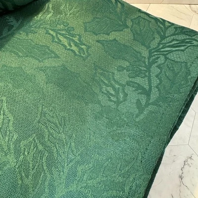 Waterford Festive Sprig Forrest Green Tablecloth 70x104” Formal Christmas in EUC - Image 1 of 4