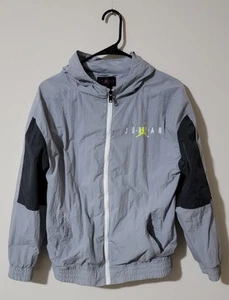 Air Jordan Gray Zip Up Jacket Windbreaker Size Youth Large (12/13) See Photos - Picture 1 of 8