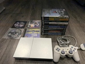 Sony PlayStation 2 Ps2 Slim Console Lot, 15 Games 1 Controller Tested Working - Picture 1 of 17