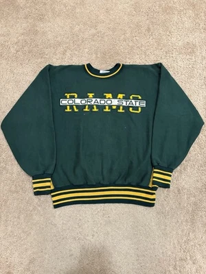 Vintage Años 90 Colorado State Rams College Bordado Cuello Redondo Talla XL Foto 1 de 4