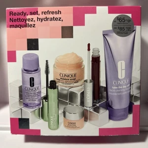 Clinique Ready Set Refresh Skincare Makeup Gift Set 6 in 1 NEW - Picture 1 of 3