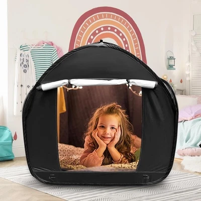 MARKENLOS Kinder Sensorisches Zelt dunkle Pop-up Höhle für autistische Kinder entspannen