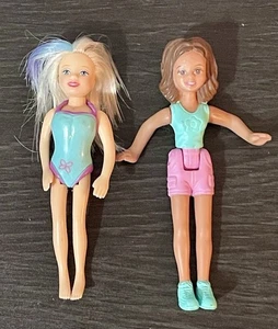 Muñeca de bolsillo Polly de colección 4" figuras McDonalds Happy Meal lote de 2 juguetes conjunto para niños - Imagen 1 de 3
