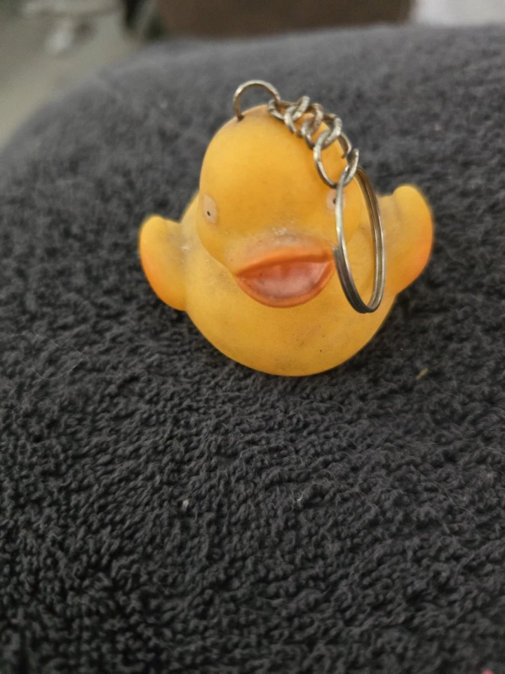 Rubber Duck Keychain Miniblings Charm Key Ring Duck  - Image 1 of 3