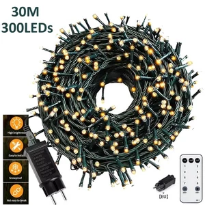 30M LED Lichterkette Außen Innen Weihnachten Party Warmweiß Beleuchtung Dekor DE - Bild 1 von 22