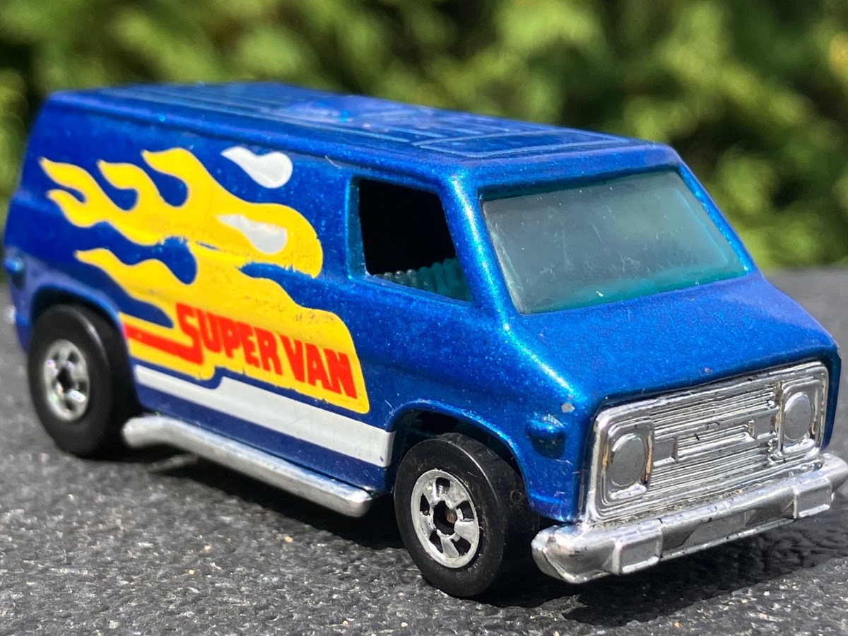 ミニカー 1981 Hot Wheels SUPER VAN 1981 Hot Wheels White Super Van With Flames No.7649 Supervan