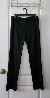 Calça TRINA TURK feminina perna reta tornozelo preta cintura alta elástica tamanho 4 - Imagem 1 de 4