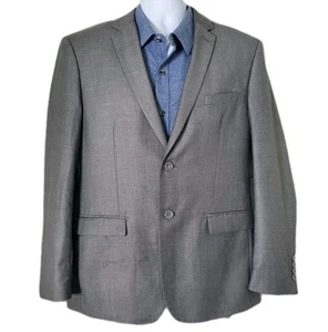 Vinci Men's Italian Blazer Size 42R Gray Single Breasted 2 button - Picture 1 of 9