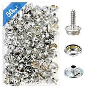 Canvas Snap Kit Stainless Steel Snaps Marine Grade Snaps for Boat Cover - Snap - Picture 1 of 6