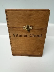 Vintage Ellen Rogan Wood Vitamin Chest - Picture 1 of 10