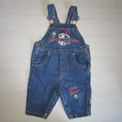 Mono vaquero bordado Little Slugger lavado medio Baby Snoopy talla 3-6 meses Foto 1 de 4