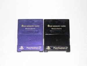 *Authentic* 2x Fujiwork PS2 8MB Memory Card PlayStation 2 Magic Gate - Picture 1 of 2