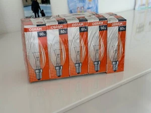 10 x OSRAM Glühbirne 60 W klar, Kerze, E14, dimmbar - Bild 1 von 5