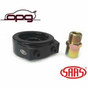 SAAS Black Oil Adapter Sandwich Plate for Ford ED EF EL V8 Oil Pressure Gauge - Picture 1 of 6