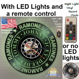 The Ramones vinyl record wall clock w/wo LED back light lamp CD DVD t shirt art - Picture 1 of 8