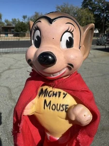 Vintage 10 Inch Vinyl Mighty Mouse Terrytoon Storage Find, Nice Shape - Picture 1 of 17
