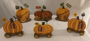 Autumn Fall Table Decor Harvest Pumpkin Set Of 6 - Picture 1 of 15