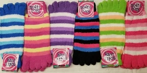 Soft & Cozy Toe Socks - Striped Ladies Women Sz 9-13 - New - Picture 1 of 8