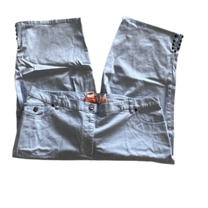 Hearts of Palm Petiwinkle Blue Capri Pants Size 18 New - Picture 1 of 12