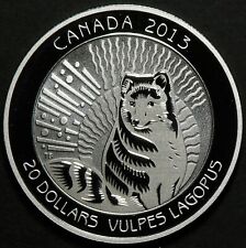 2013 Canada $20 Artic Fox Untamed Fine Silver Proof #18341