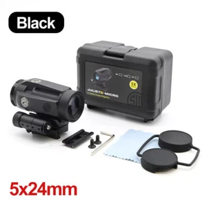 Micro 5x24mm Magnifier Scope With Flip-To-Side QR Mount Tactical for Hunting - Picture 1 of 13