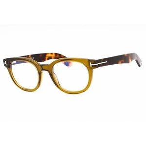 Tom Ford Men's Eyeglasses Shiny Dark Green Acetate Full Rim Oval FT5807-B 096 - Picture 1 of 2