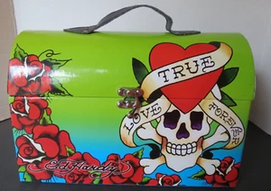 Lisa Frank Ed Hardy "True Love Forever" Cartera Fiambrera Almacenamiento Bolso Contenedor - Imagen 1 de 13