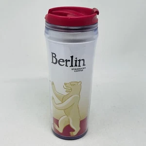 Starbucks Coffee Berlin Travel Mug Bear Acrylic Thermal Double Wall 2004 12 oz - Picture 1 of 19
