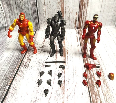 Lote de 3 figuras de acción Marvel Iron-Man. Exclusivos de Toy Biz/Walmart. 2002-2010. Foto 1 de 4
