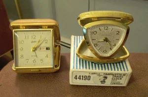 Linden Travel Alarm Clock Day/date #523 WESTCLOCK TRAVELETTE 2 CLOCK #44190 - Picture 1 of 3