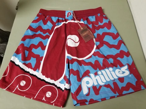 New Mitchell & Ness Mens MLB Philadelphia Phillies Jumbotron Shorts Cover