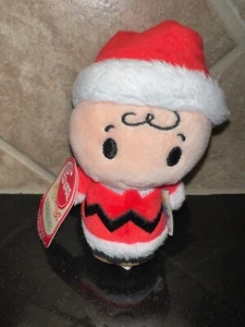 Hallmark Itty Bittys Peanuts Gang Christmas Holiday CHARLIE BROWN 4" Plush NWT - Picture 1 of 3