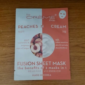 The Creme Shop Peaches & Cream Fusion Facial Sheet Mask Face Mask new! - Picture 1 of 2
