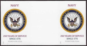 USA Sc. 6011a (F) U.S. Navy 2025 MNH H pair gutter***NO DIE CUTS*** - Picture 1 of 1