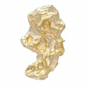 14k Yellow Gold Small Free Form Nugget Charm Pendant 0.6 gram - Picture 1 of 5