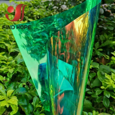 A4 Holographic Iridescent Laser Transparent PVC Fabric Vinyl Film Bow Bag Craft - Image 1 of 4